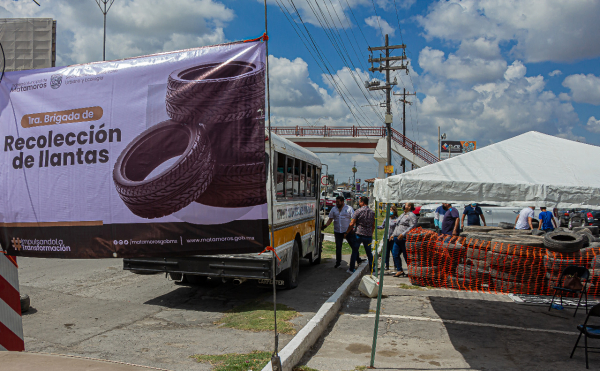 Realiza Gobierno de Matamoros campa&ntilde;a  de recolecci&oacute;n de llantas en desuso