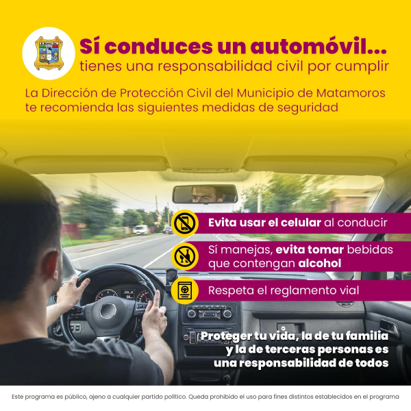 Conducir es una responsabilidad: PC