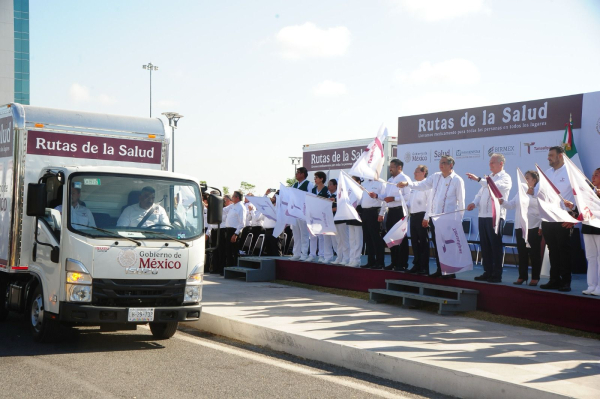 Da Am&eacute;rico banderazo hist&oacute;rico a las Rutas de la Salud en Tamaulipas; garantizan abasto de medicamentos