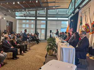 Expone Alcalde Mario L&oacute;pez ante NADBank proyectos para Matamoros por 111 MDD