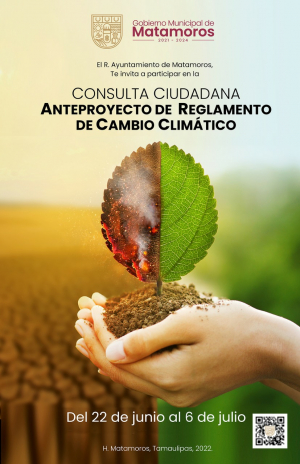 Convoca municipio para  participar en reglamento  de cambio clim&aacute;tico