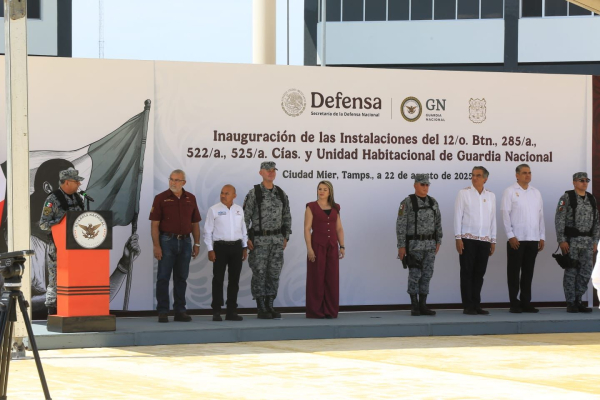 Inaugura Am&eacute;rico instalaciones de la Guardia Nacional en Ciudad Mier para reforzar seguridad regional