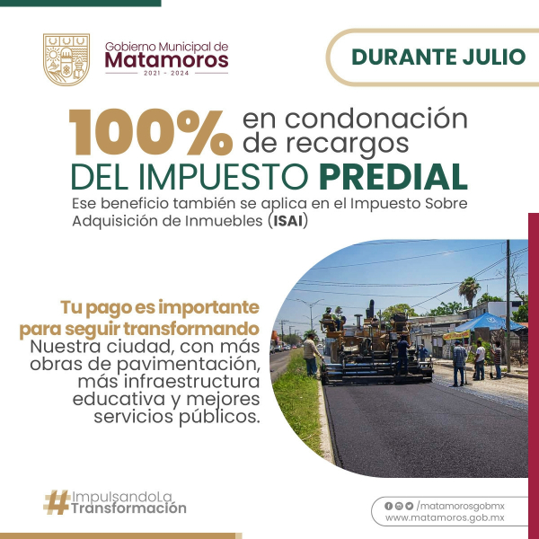 Condonaci&oacute;n del 100% en pago de impuesto predial