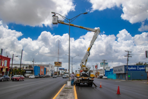 Luce Matamoros m&aacute;s iluminado  con modernizaci&oacute;n de sistema de  alumbrado p&uacute;blico en Av. principales