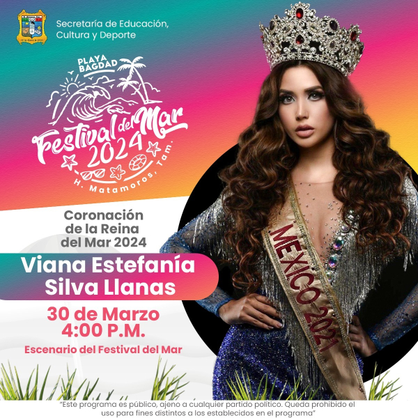 Mis Juventud M&eacute;xico 2021, Viana Silva ser&aacute; coronada como reina del Festival del Mar 2024 en Playa Bagdad