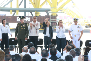 Acompa&ntilde;a Am&eacute;rico Villarreal a Claudia Sheinbaum en conmemoraci&oacute;n de la Expropiaci&oacute;n Petrolera