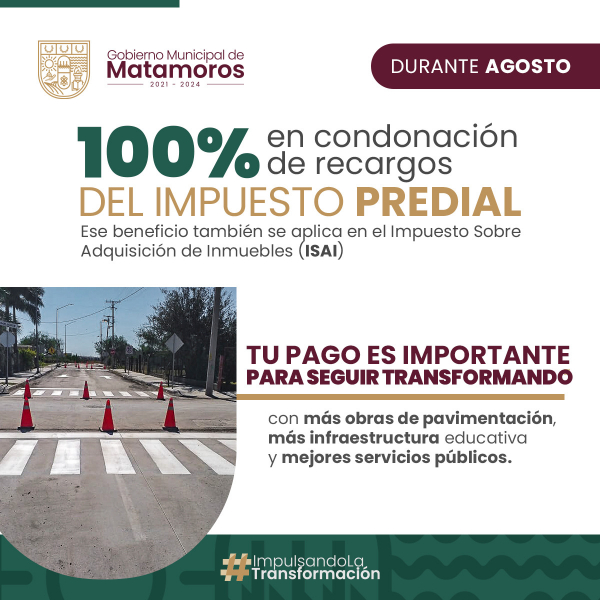 Durante agosto obtén el 100% en condonación de recargos del impuesto predial