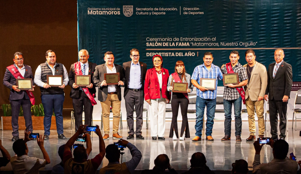 Galardona Gobierno de Matamoros a Entronizados  al Sal&oacute;n de la Fama y a Deportistas del A&ntilde;o 2023