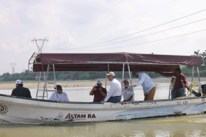Supervisa Am&eacute;rico trabajos de dragado en el sistema lagunario en el sur de Tamaulipas