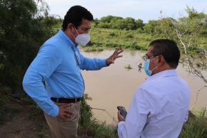 Instruye Alcalde Mario L&oacute;pez reforzamiento de &aacute;reas d&eacute;biles del bordo del r&iacute;o Bravo